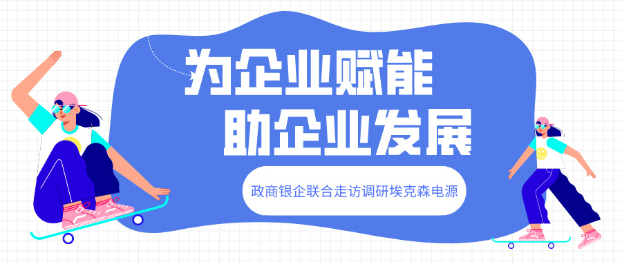为企业赋能 助企业发展——政商银企联合走访调研埃克森电源